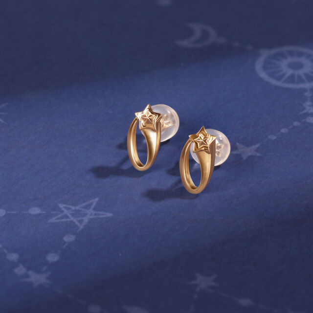 Luminous Path 14KT Shooting Star Stud Earring,,hi-res image number null