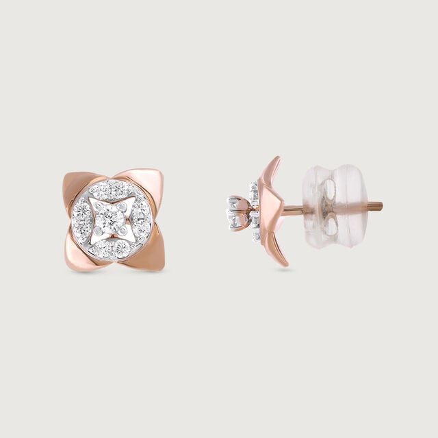 Blossom Spark Gold & Diamond Stud Earrings,,hi-res image number null