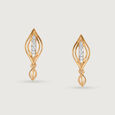 Breezy Elegance 14 Kt Gold & Diamond Drop Earrings,,hi-res view 3