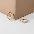 Classic Luxe Gold & Diamond Hoop Earrings,,hi-res view 1