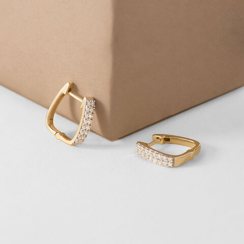 Classic Luxe Gold & Diamond Hoop Earrings