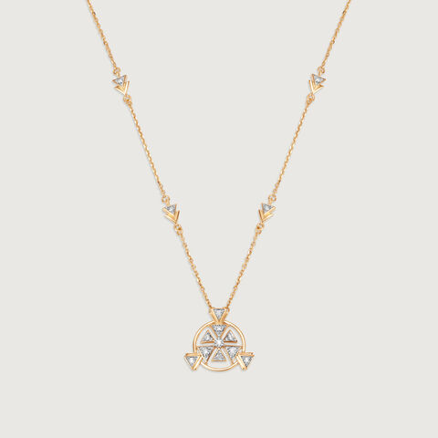 Astral Cluster 14KT Diamond Necklace