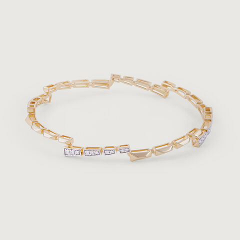 Twilight Radiance Gold & Diamond Bangle