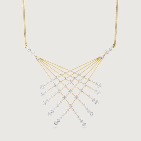 Midnight Glint Gold & Diamond Necklace