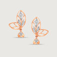Heartflutters 14KT Rose Gold & Diamond Drop Earrings,,hi-res view 3