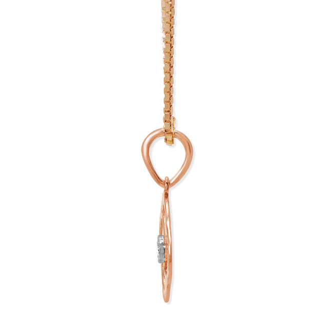 14KT White and Rose Gold Adorable Floral Diamond Pendant,,hi-res image number null