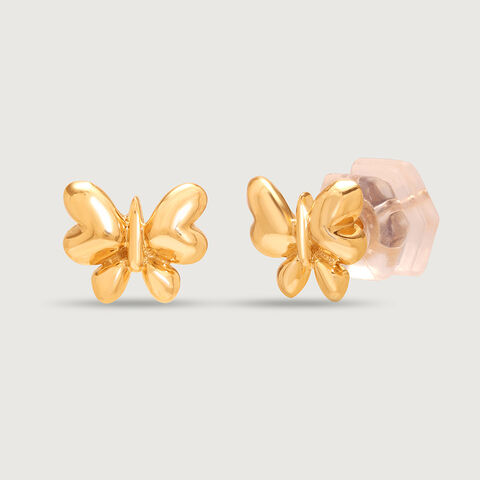 Enchanted Butterfly 14KT  Gold Stud Earring