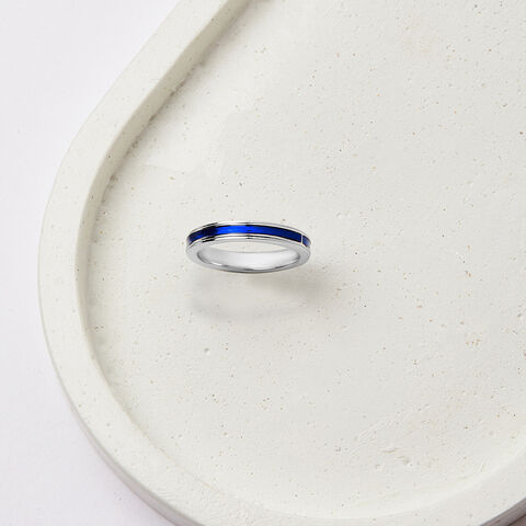 Blue Blaze Silver Finger Ring