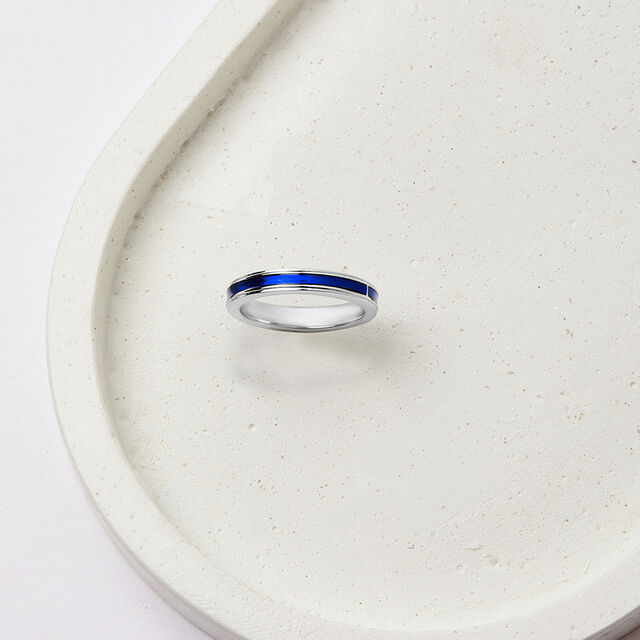 Blue Blaze Silver Finger Ring,,hi-res image number null