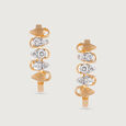 Bold Luxe Gold & Diamond Hoop Earrings,,hi-res view 3