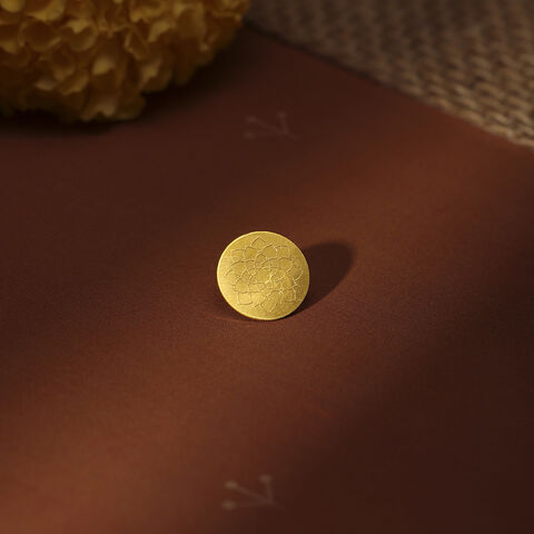 0.5 GM 24 Karat Lotus Coin