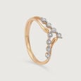 Sculpted Sparkler 14KT Gold & Diamond Ring,,hi-res view 4