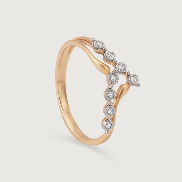 Sculpted Sparkler 14KT Gold & Diamond Ring,,hi-res image number null