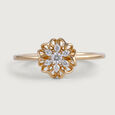 Crochet Vibes Gold and Diamond Finger Ring,,hi-res view 3