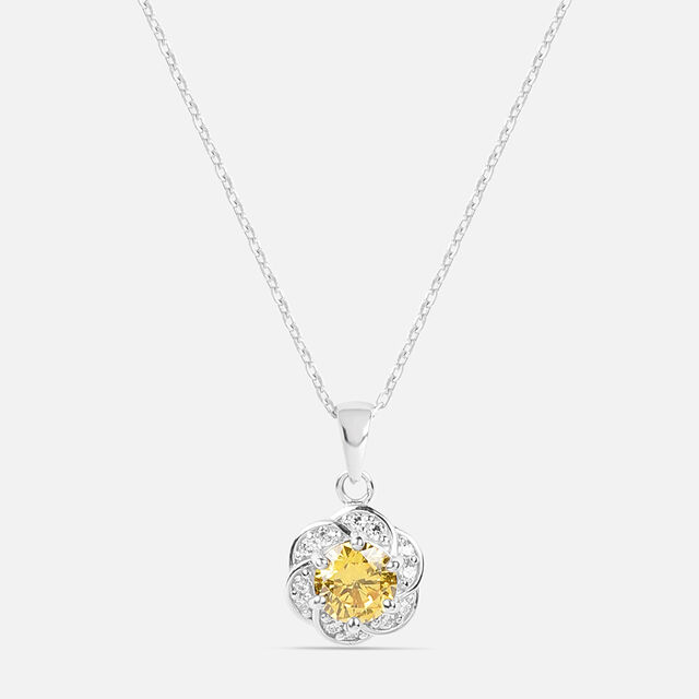 Golden Bloom Silver Pendant,,hi-res image number null