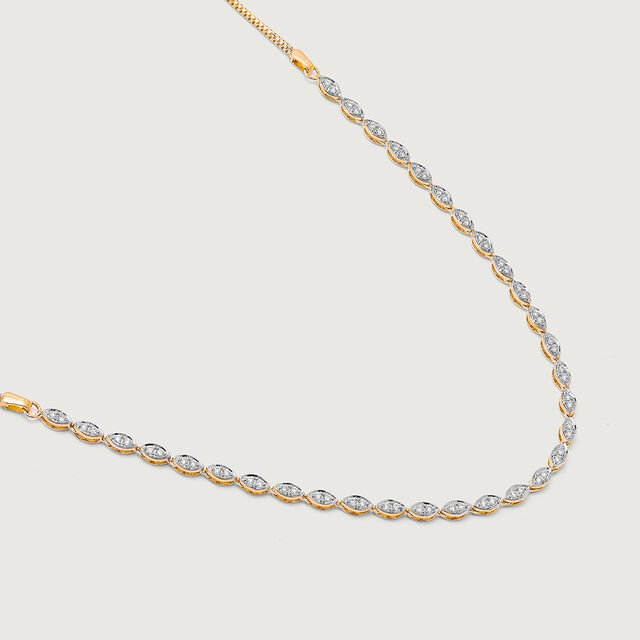Radiant Ivy 14 Kt Gold and Diamond Necklace,,hi-res image number null