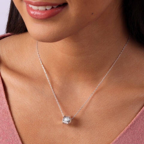 Brushstroke Spacer Silver Charm