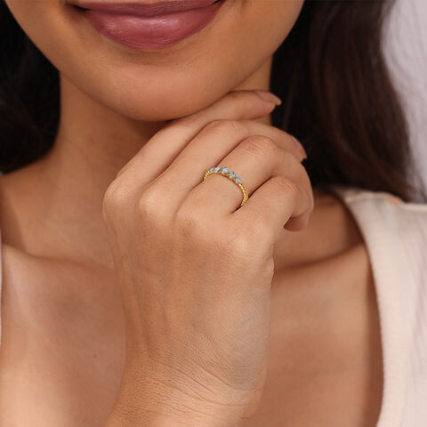 Orbit Sparkle Gold & Diamond Finger Ring