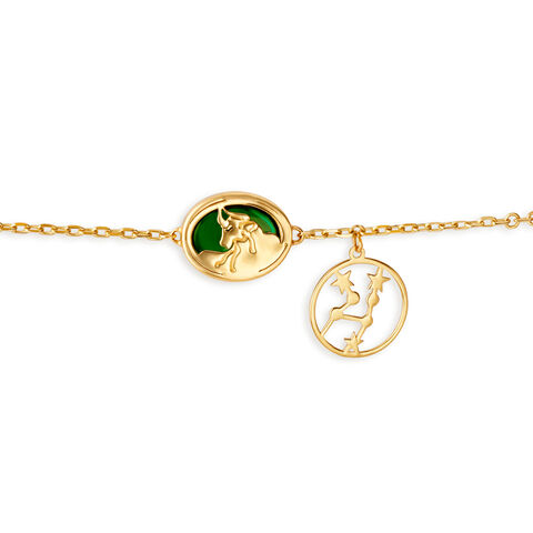 14KT Taurus Birthstone Yellow Gold Bracelet
