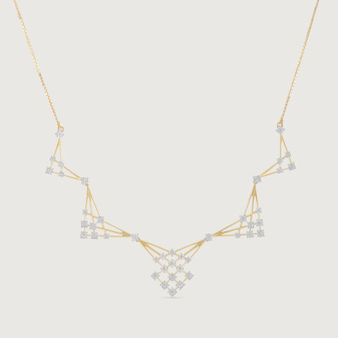 Sequin Shine Gold & Diamond Necklace