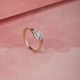 Rose Entwined Brilliance Diamond 14KT Rose Gold Finger Ring,,hi-res view 1