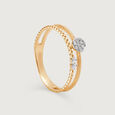 Sleek Stardust 14KT Gold & Diamond Ring,,hi-res view 4