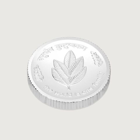 25 GM 999 Silver Divine Mango Leaf Coin