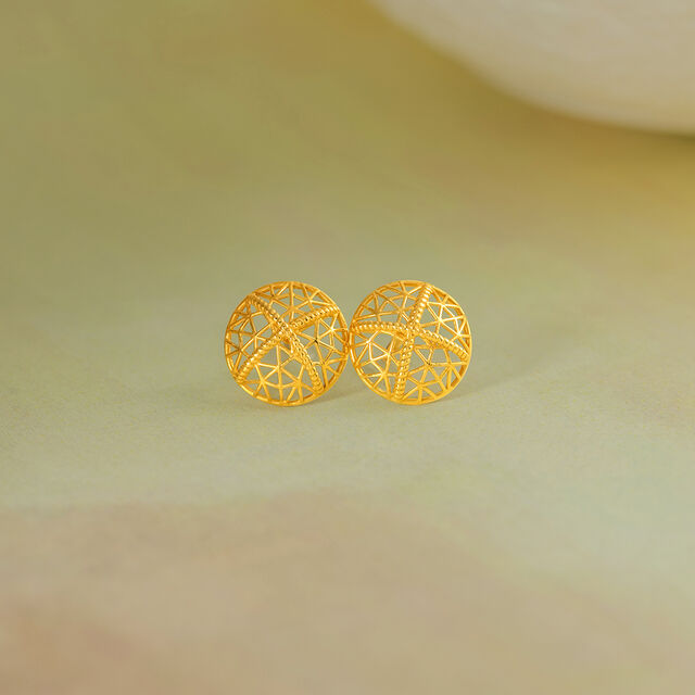 Perfectly Paired Gold & Diamond Stud Earrings,,hi-res image number null