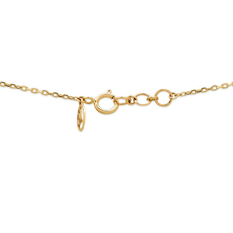 14KT Yellow Gold Delicate Radians Diamond Pendant with Chain
