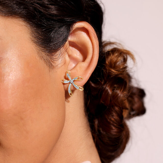 Enchanted Bloom Diamond Stud Earrings,,hi-res image number null