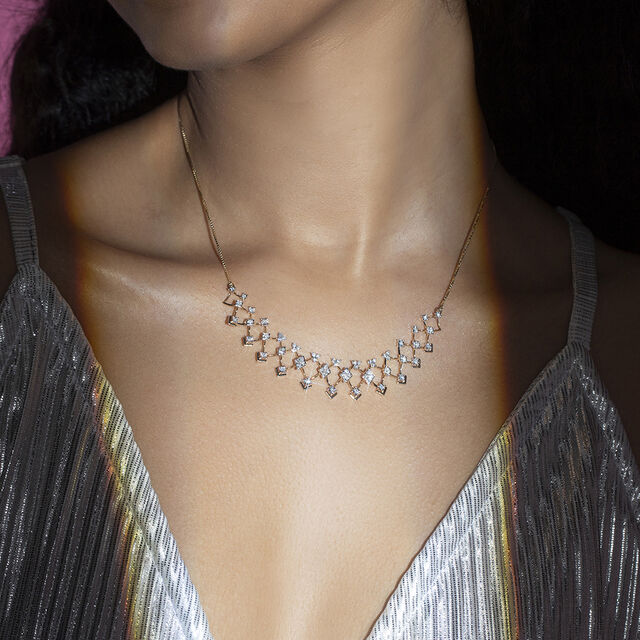 Disco Dream Gold & Diamond Necklace,,hi-res image number null