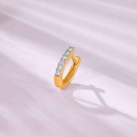 14KT Yellow Gold Diamond Nose Pin