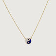 Yin Yang Evil Eye Gold Pendant with Chain,,hi-res view 3