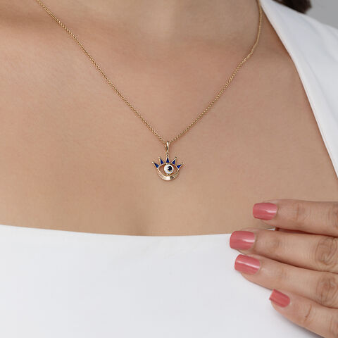 Royal Gaze Evil Eye Gold Pendant