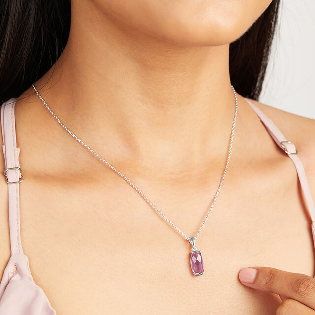 Mystic Edge Silver Pendant & Chain,,hi-res image number null