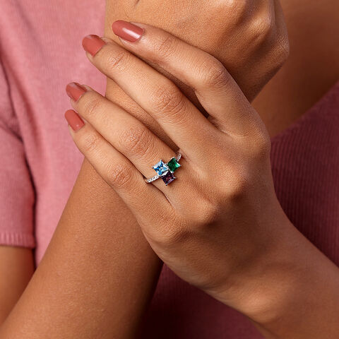 Amethyst Allure Silver Finger Ring