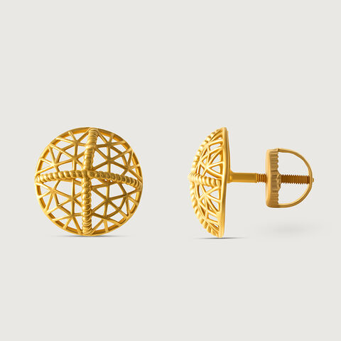 Perfectly Paired Gold & Diamond Stud Earrings