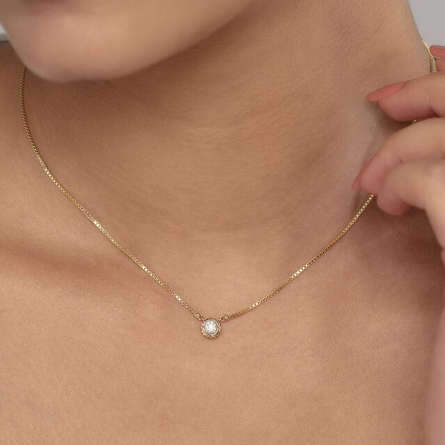 Blooming Beauty 14 kt Gold & Diamond Pendant with Chain,,hi-res image number null