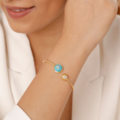 Greece Lariat 14KT Diamond Bangle