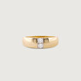 Sparkle Love Gold & Diamond Finger Ring for Men,,hi-res view 1