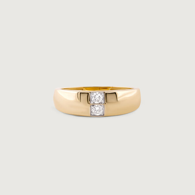 Sparkle Love Gold & Diamond Finger Ring for Men,,hi-res image number null