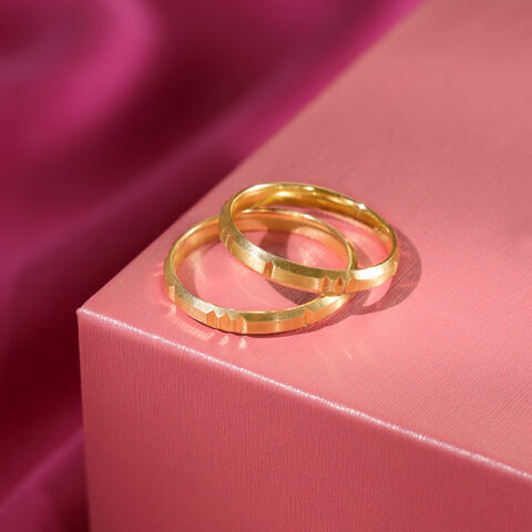 Solidarity Band 18KT Gold Couple Ring-Single Piece