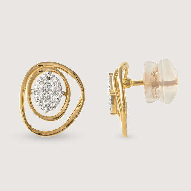Together Forever Gold Stud Earrings,,hi-res image number null