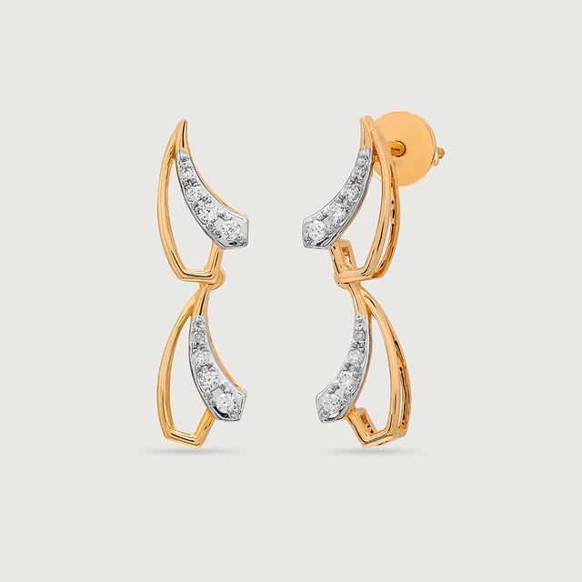 Glam Garden 14 Kt Gold and Diamond Drop Earrings,,hi-res image number null