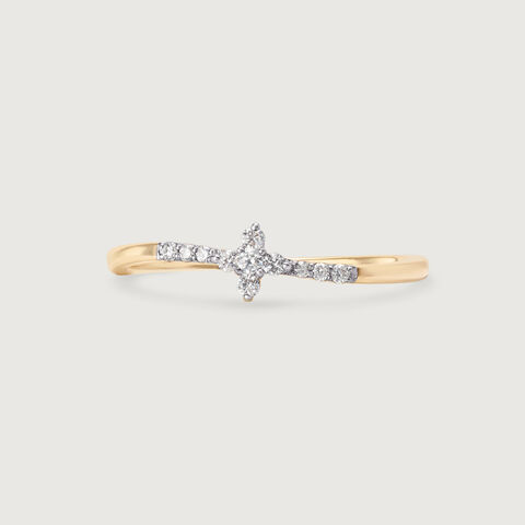Twilight Twinkle 14KT Gold & Diamond Finger Ring