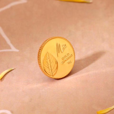 5 GM 24 Karat Tulsi Gold Coin