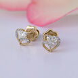 Heartfelt Radiance 14 kt gold & Diamond Stud Earrings,,hi-res view 1