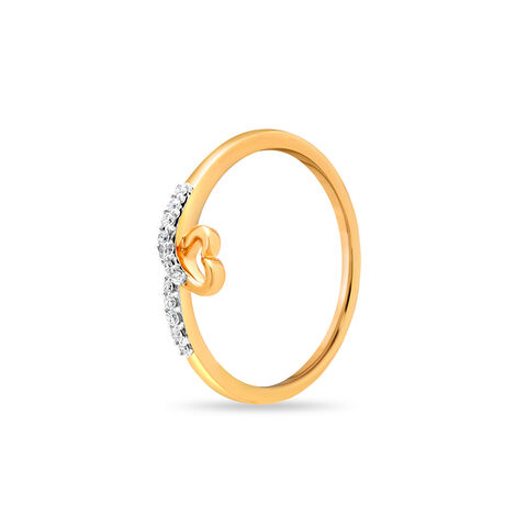 14KT Yellow Gold Unique Relationships Diamond Ring