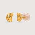 Kitty Couture 18KT Gold Stud Earrings,,hi-res view 4