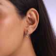 Graceful Twist Gold & Diamond Stud Earrings,,hi-res view 2